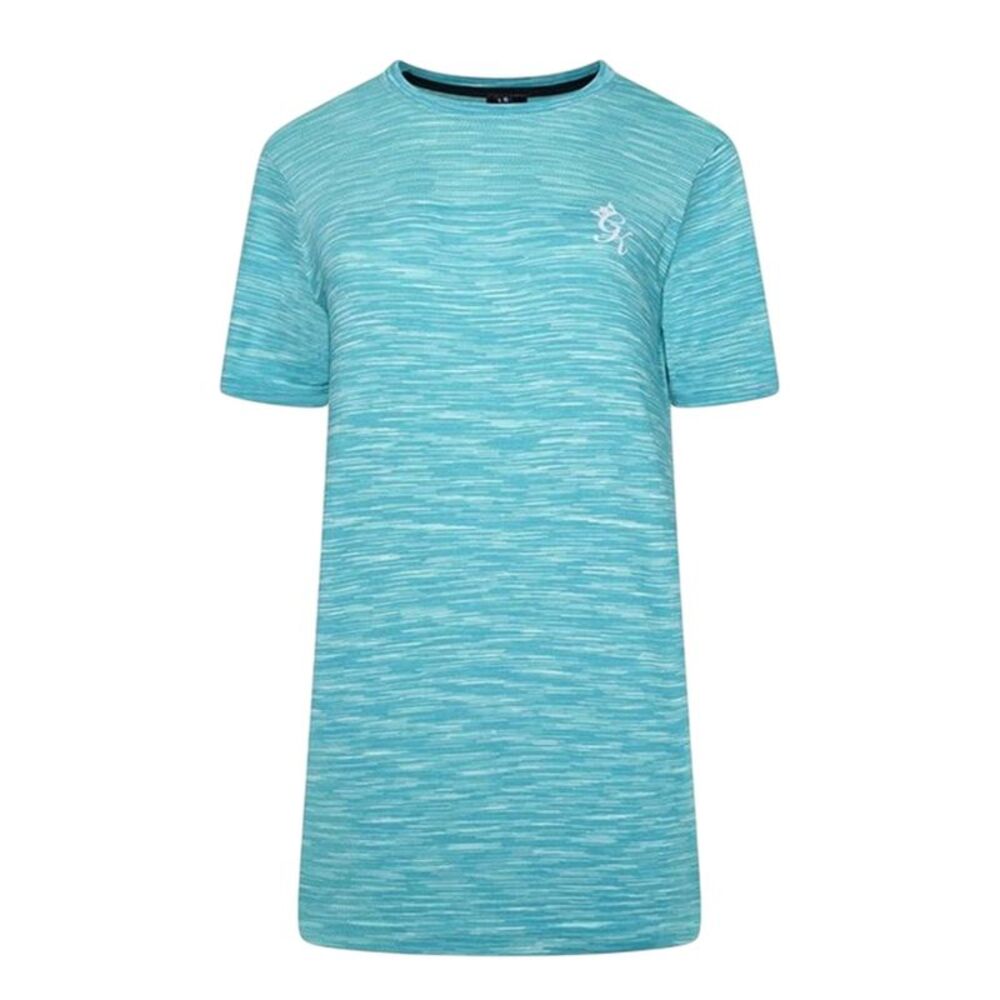 Gym King Mens Crew Neck Slim T-Shirt / Ocean Blue